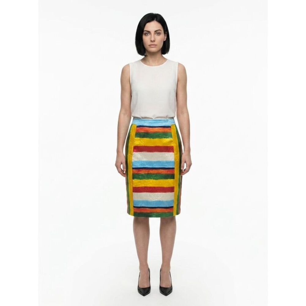 Dolce & Gabbana Multicolor Cotton Midi Women's Skirt